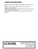 Preview for 6 page of Goldair GMX300 Operating Instructions Manual