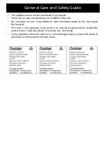 Preview for 5 page of Goldair GOC1211 Operating Instructions Manual