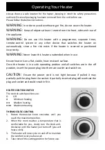 Preview for 8 page of Goldair GOC1211 Operating Instructions Manual