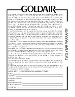 Preview for 5 page of Goldair GOC137T Operating Instructions