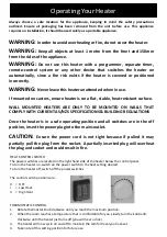 Preview for 9 page of Goldair GPH100-2PK Operating Instructions Manual