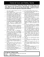 Предварительный просмотр 2 страницы Goldair GPH110 Operating Instructions Manual