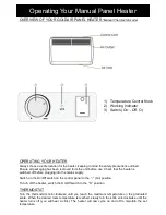 Preview for 4 page of Goldair GPH110 Operating Instructions Manual