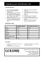 Preview for 7 page of Goldair GSB380 Operating Instructions Manual