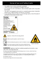 Preview for 5 page of Goldair GSD195 Operating Instructions Manual