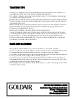 Preview for 5 page of Goldair GT302 Operating Instructions Manual