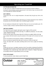 Preview for 10 page of Goldair GTR5B Operating Instructions Manual