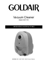 Предварительный просмотр 1 страницы Goldair GVC100 Operating Instructions Manual