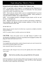 Preview for 4 page of Goldair GWTH200 Operating Instructions Manual