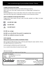 Preview for 6 page of Goldair GWTH200 Operating Instructions Manual