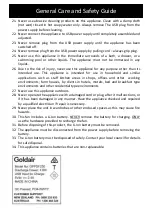 Preview for 3 page of Goldair Platinum GPPDF250 Operating Instructions Manual