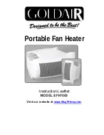 Preview for 1 page of Goldair SFH7000 Instruction Leaflet