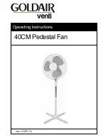 Preview for 1 page of Goldair Venti GCPF110 Operating Instructions Manual