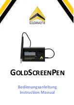 Preview for 1 page of Goldanalytix GOLDSCREENPEN Instruction Manual