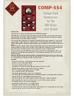 Golden Age Project COMP-554 Manual preview