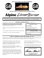 Golden Blount ALB24NAT Installation And Operating Instructions Manual preview