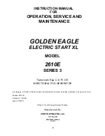 Предварительный просмотр 2 страницы Golden Eagle 2610E Instruction Manual