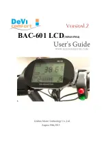 Golden Motor BAC-601 LCD User Manual предпросмотр