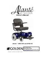 Golden Technologies Alante GP201 Owner'S Manual preview