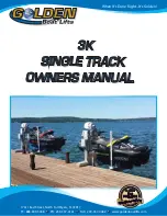 Golden 3K Single Track Owner'S Manual preview