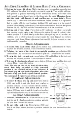 Предварительный просмотр 17 страницы Golden MAXICOMFORT PR-510MLA Owner'S Manual