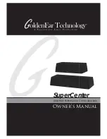 GoldenEar Technology SuperCenter Owner'S Manual preview