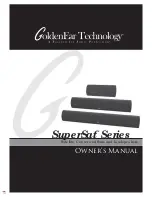 GoldenEar Technology SuperSat 3 Owner'S Manual preview