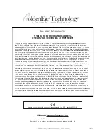 Preview for 16 page of GoldenEar Technology Triton Three Owner'S Manual