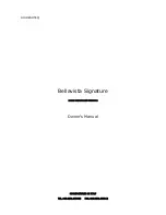 Preview for 1 page of Goldenote Bellavista Signature Owner'S Manual