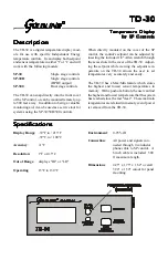 Предварительный просмотр 1 страницы Goldline TD-30 Quick Start Manual