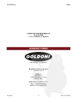 GOLDONI JOKER 10 DS Operation And Maintenance preview