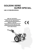 Preview for 1 page of GOLDONI SUPER SPECIAL Series Operation And Maintenance