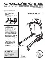 Gold's Gym 1000 Lt Treadmill User Manual preview