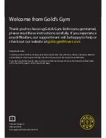 Preview for 3 page of Gold's Gym G4510 User Manual