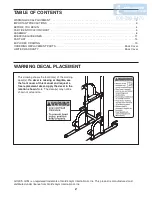 Preview for 2 page of Gold's Gym GGBE0969.1 User Manual