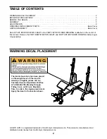 Preview for 2 page of Gold's Gym GGBE14821 User Manual