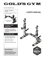 Gold's Gym GGBE20615.0 User Manual preview