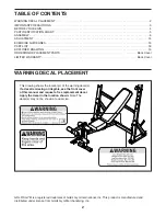 Preview for 2 page of Gold's Gym GGBE99610.0 User Manual