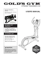 Preview for 1 page of Gold's Gym GGEL63910.9 User Manual