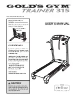 Preview for 1 page of Gold's Gym GGTL30611.0 User Manual