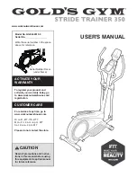 Предварительный просмотр 1 страницы Gold's Gym PFSY39116.1 User Manual