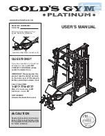 Preview for 1 page of Gold's Gym Platinum GGBE6958.1 User Manual