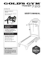 Gold's Gym Trainer 720 User Manual preview