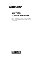 Goldstar GCV1946M Owner'S Manual preview