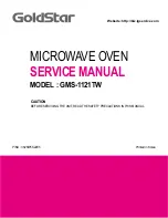 Предварительный просмотр 1 страницы Goldstar GMS-1121TW Service Manual