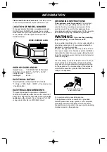 Preview for 5 page of Goldstar GMV1580TB Owner'S Manual