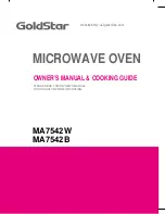 Предварительный просмотр 1 страницы Goldstar GoldStar MA7542B Owner'S Manual & Cooking Manual