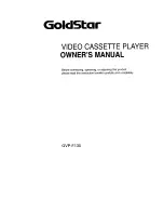 Preview for 1 page of Goldstar GVP-F130 Owner'S Manual