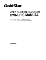 Goldstar GVR-F435 Owner'S Manual preview