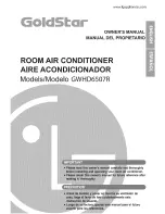 Preview for 1 page of Goldstar GWHD6507R Owner'S Manual